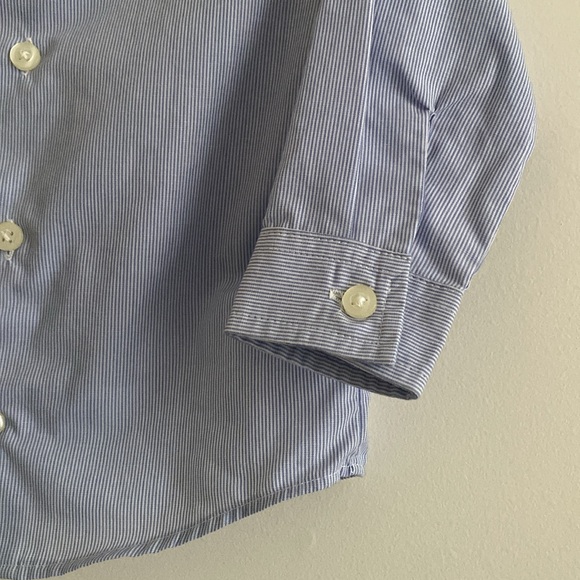 Unbranded Boys Pinstripe Button Down Dress Shirt - Picture 11 of 14